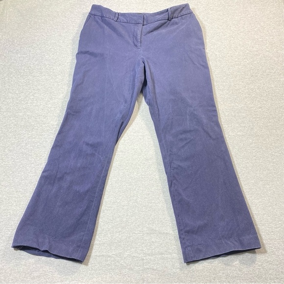 Talbots Pants Womens 16W Navy Blue Newport Mid Rise Straight Stretch Trouser - Picture 1 of 16